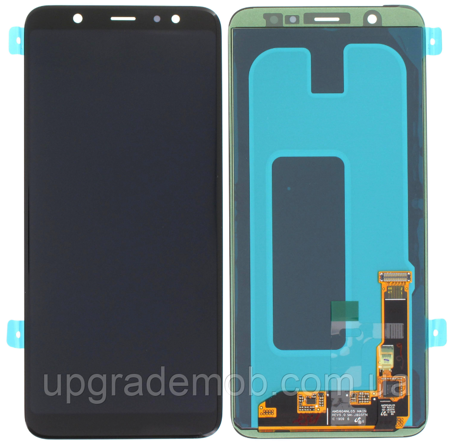 Дисплей модуль тачскрин Samsung A605 Galaxy A6+ 2018 / J805 чорний Amoled оригінал сервісне паковання