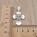 Великий срібний хрестик чоловічий Спаси і Збережи. Православний кулон хрест із срібла 925 проби., фото 5