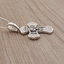 Великий срібний хрестик чоловічий Спаси і Збережи. Православний кулон хрест із срібла 925 проби., фото 8