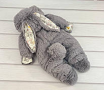 Дитячий теплий чоловічок Зайка з вушками на капюшоні хвостик відстібається 56-62 см для новонародженного