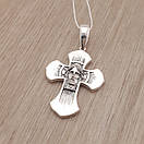 Великий срібний хрестик чоловічий Спаси і Збережи. Православний кулон хрест із срібла 925 проби., фото 7