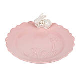 Тарілка "Весняний сад" 21 см, колір рожевий., фото 2