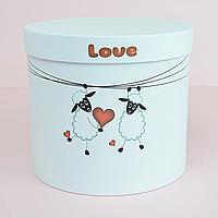 Шляпна коробка з кришкою "Love" овечки 20 см