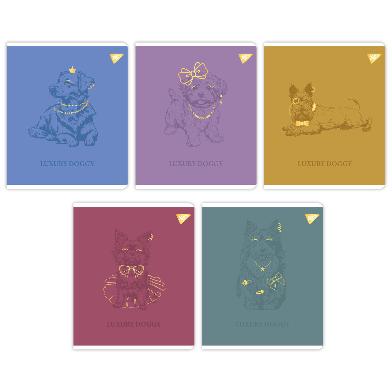 Зошит YES Luxure doggy 24 аркушів лінія, 10 шт/уп., фото 1