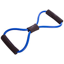 Трубчастий грудний еспандер вісімка для фітнесу "NEWDAY", m-3947, Синій