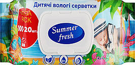 Серветки вологі Summer Fresh дитячі 100+20 шт/уп