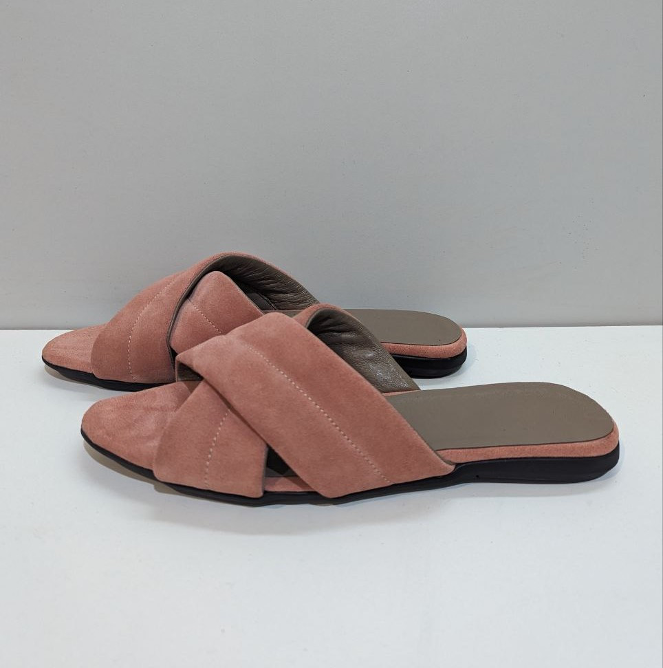 STTOPA Розміри 40-45. Шльопанці великих розмірів шкіряні. 111-4045 Персикові, фото 1