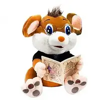 Мишеня-казкар FT 0033 розмір 30см, озвучене українською, аудіо-казки, на батарейках, в коробці, 30,5-31-17см, фото 3