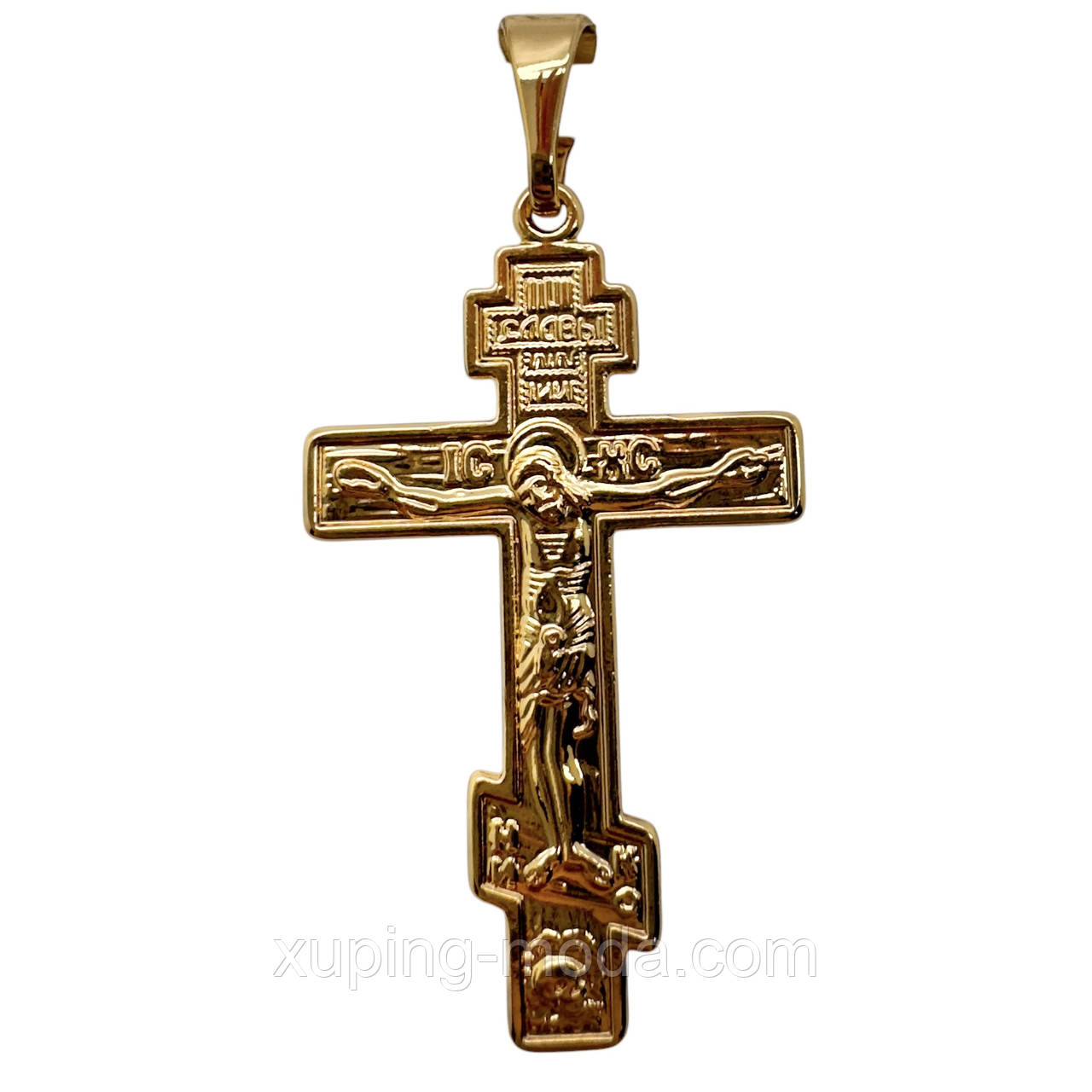 Хрестик ксюпінг. 33х20 мм. 18 к, фото 1