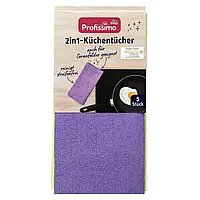 Profissimo 2in1-Küchentücher кухонні серветки мікрофібра 2в1, 5 шт. з 3D структурою