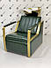 Перукарський комплект меблів 2в1 Lux Bronx Gold меблі для салонів краси Green, фото 5