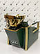 Перукарський комплект меблів 2в1 Lux Bronx Gold меблі для салонів краси Green, фото 6
