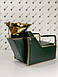 Перукарський комплект меблів 2в1 Lux Bronx Gold меблі для салонів краси Green, фото 4