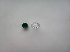 25 мл ПЕТ Овал флакон прозорий з зеленою ребристою закруткою, кришкою, пляшка, флакони, пластмасовий з ковпачком, фото 3