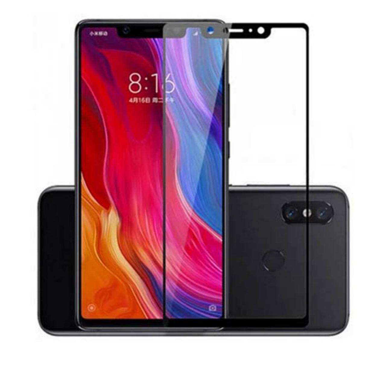 Загартоване захисне скло на Xiaomi Mi 8 SE \ Чорна рамка