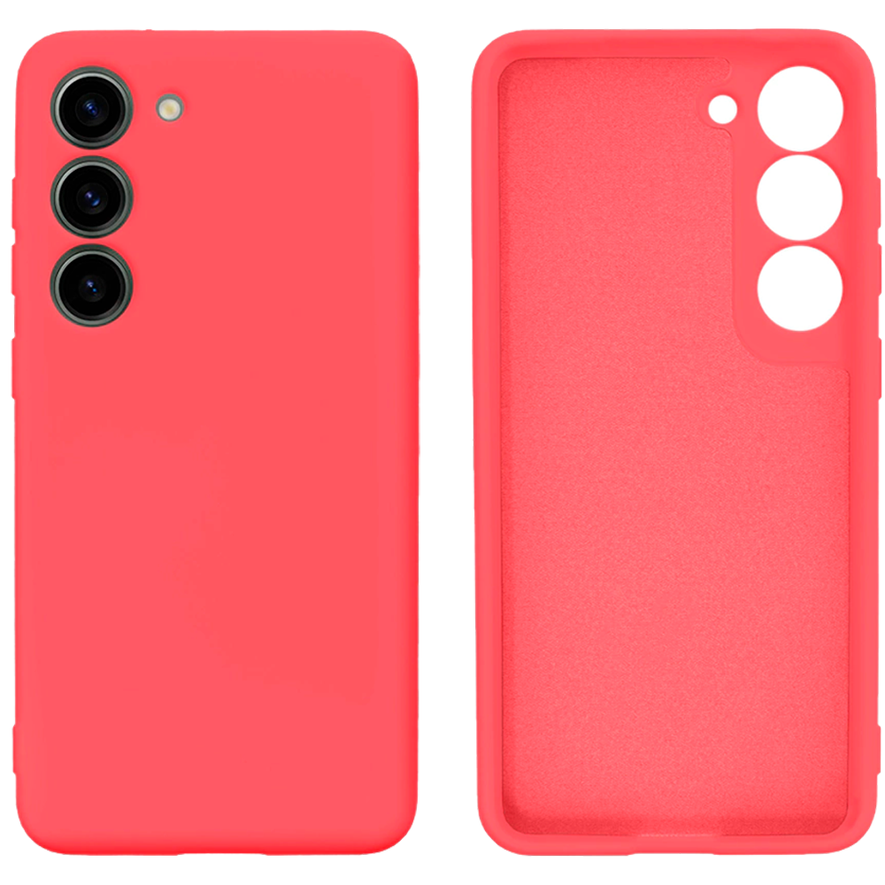 Чохол Silicone case Camera Protective для Samsung S23 (12) кораловий Coral