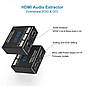 Аудіо екстрактор EZCOO - HDMI Splitter 1x1 Audio Extractor 4K 60H, HDMI 2.0 Repeater, фото 3