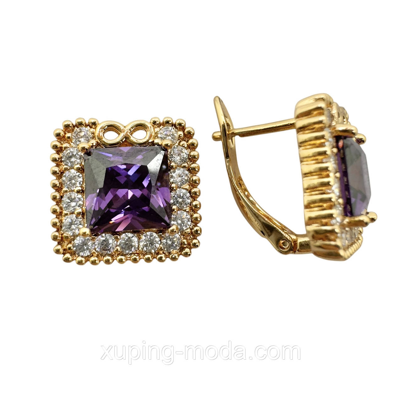 Сережки ксюпінг. 12 мм. 18 к, фото 1