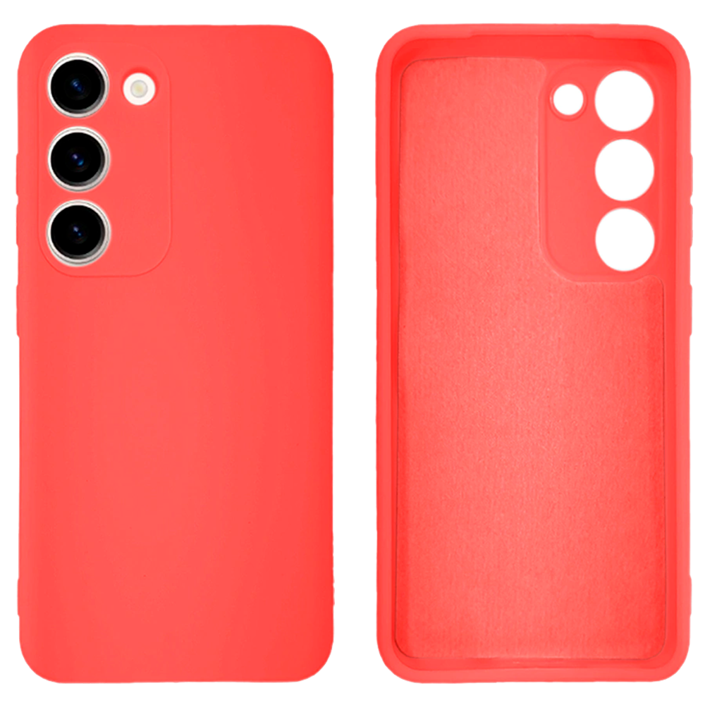 Чохол Silicone case Camera Protective для Samsung S23 Plus (12) кораловий Coral