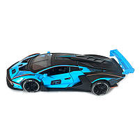 Машинка металева Lamborghini Essenza SCV12 Ламборгіні 1:32 синя світло звук відкр двері баг капот 17,5*6,5*4см (37822), фото 4