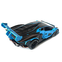 Машинка металева Lamborghini Essenza SCV12 Ламборгіні 1:32 синя світло звук відкр двері баг капот 17,5*6,5*4см (37822), фото 6