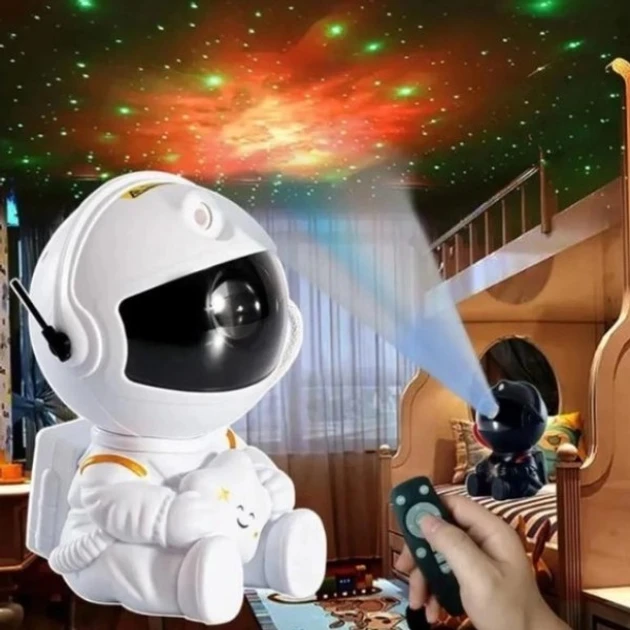 Лазерний нічник-проектор зоряного неба Astronaut Art: HR-F3, білий, фото 1