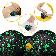 Масажний м'яч подвійний 4FIZJO EPP DuoBall 08 4FJ1295 Black/Green Poland, фото 5
