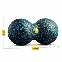 Масажний м'яч подвійний 4FIZJO EPP DuoBall 08 4FJ1318 Black/Blue Poland, фото 5