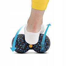 Масажний м'яч подвійний 4FIZJO EPP DuoBall 08 4FJ1318 Black/Blue Poland, фото 4