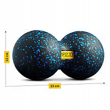 Масажний м'яч подвійний 4FIZJO EPP DuoBall 12 4FJ1349 Black/Blue Poland, фото 5