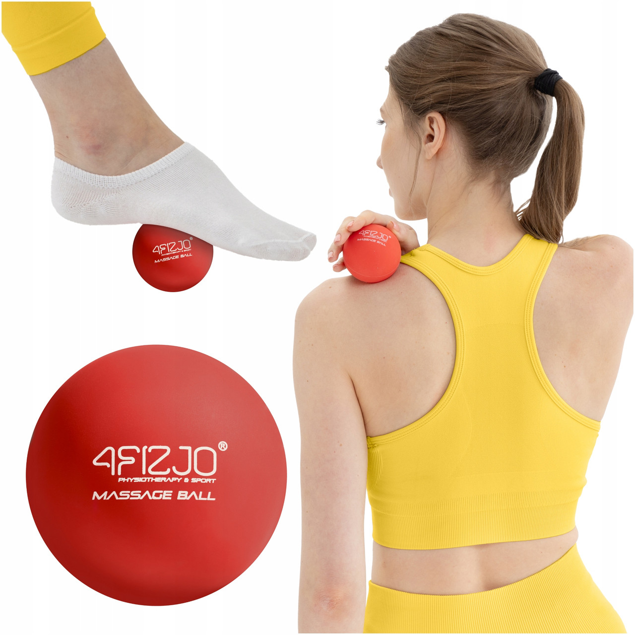 Масажний м'яч 4FIZJO Lacrosse Ball 6.25 см 4FJ1202 Red Poland