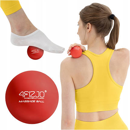 Масажний м'яч 4FIZJO Lacrosse Ball 6.25 см 4FJ1202 Red Poland, фото 1