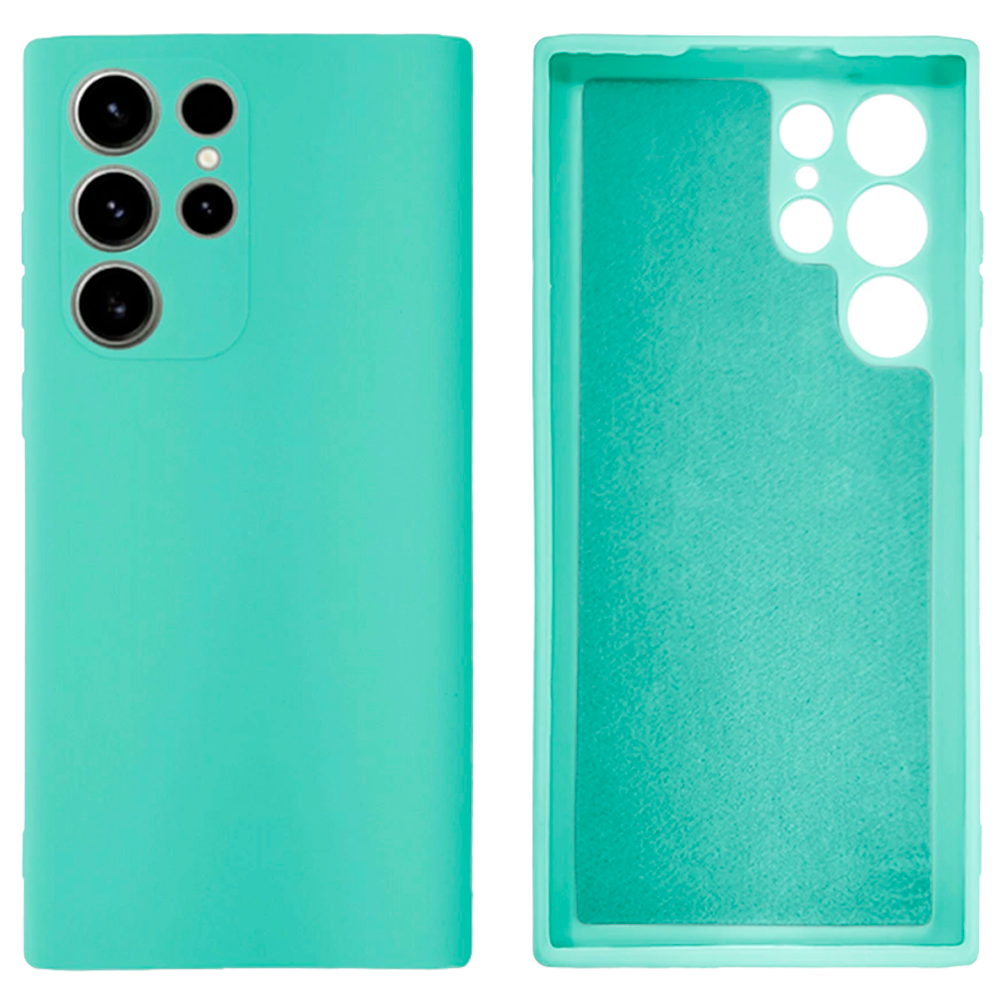 Чохол Silicone case Camera Protective для Samsung S23 Ultra (02) бірюза Sea blue
