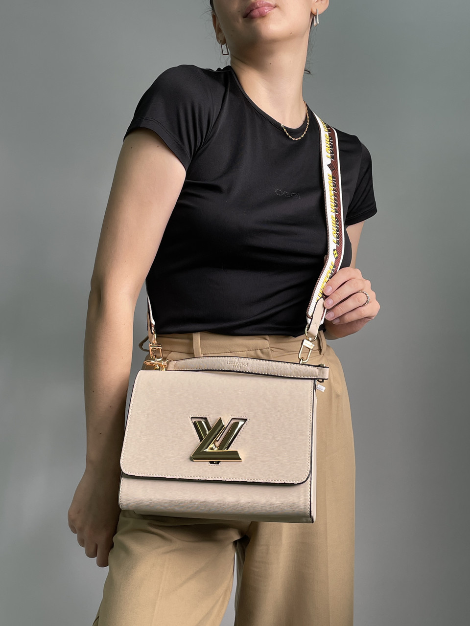 Louis Vuitton Large Twist MM Epi Leather Beige