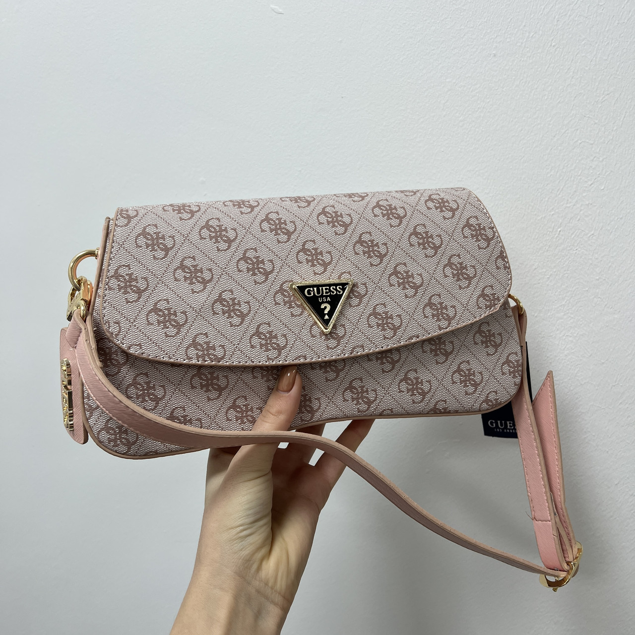 Guess Cordelia Flap Shoulder Bag Pink