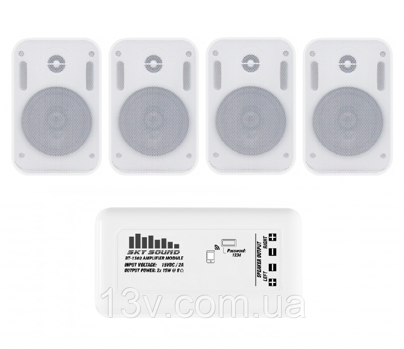 Акустичний комплект SKY SOUND BT-1404 WHITE