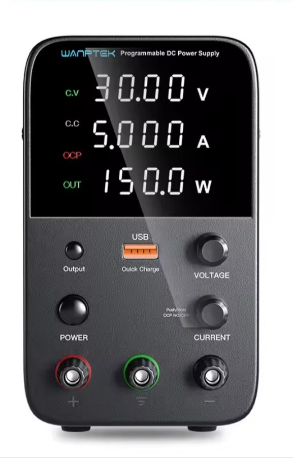 Програмований лабораторний блок живлення постійного струму 30V/5A/150W Wanptek WPS305H, фото 1