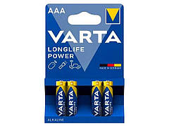 Батарейка лужна LR03/AAA 4шт (блістер) ТМ Varta