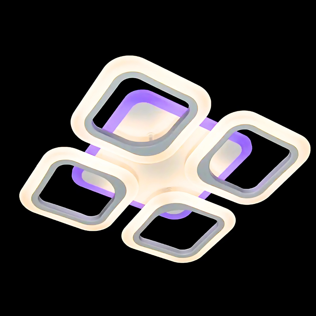 Маленька Led люстра стельова Linisoln 50W до 12 кв.м колір Білий 5588/4S WH 3color