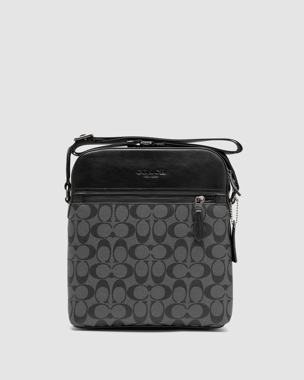🦁 Coach Houston Flight Bag In Signature Canvas Grey 23.5 х 26.5 х 5 см