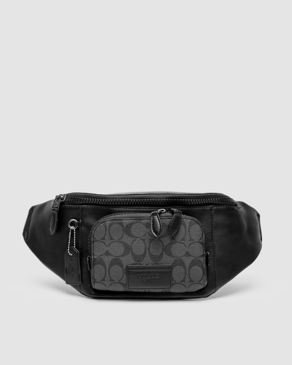 🦁 Coach Track Belt Bag Grey/Black
