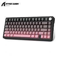 Бездротова клавіатура ATTACK Shark X85 Pink 75% | RGB підсвітка | бокове гравіювання