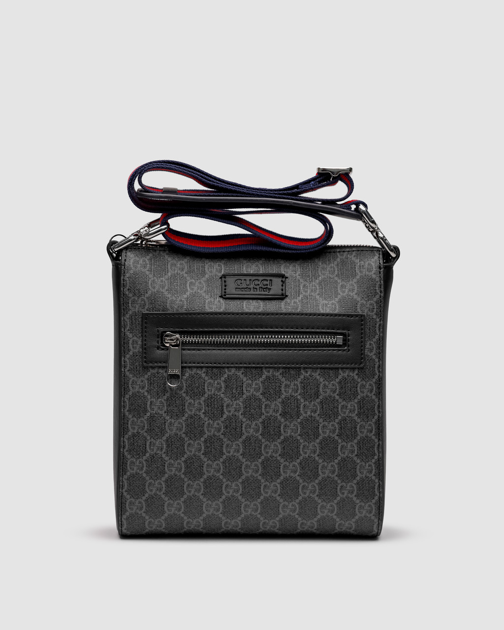 🦁 Gucci GG Supreme Shoulder Bag Grey 21 х 24 х 6 см