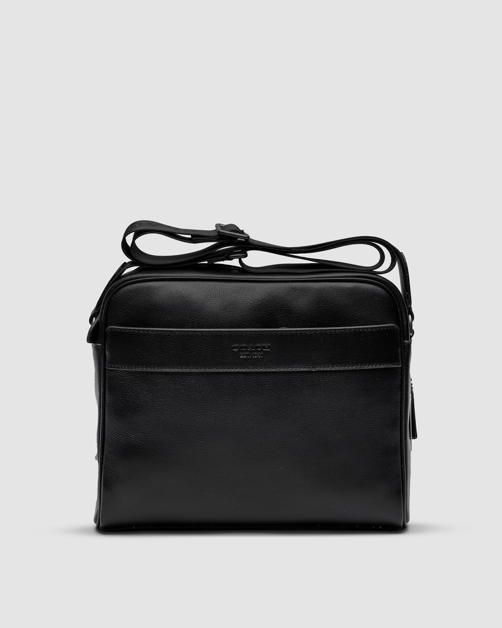 🦁 Coach Charles Camera Crossbody Messenger Bag Smooth Skin Black 28 х 23 х 6.5 см