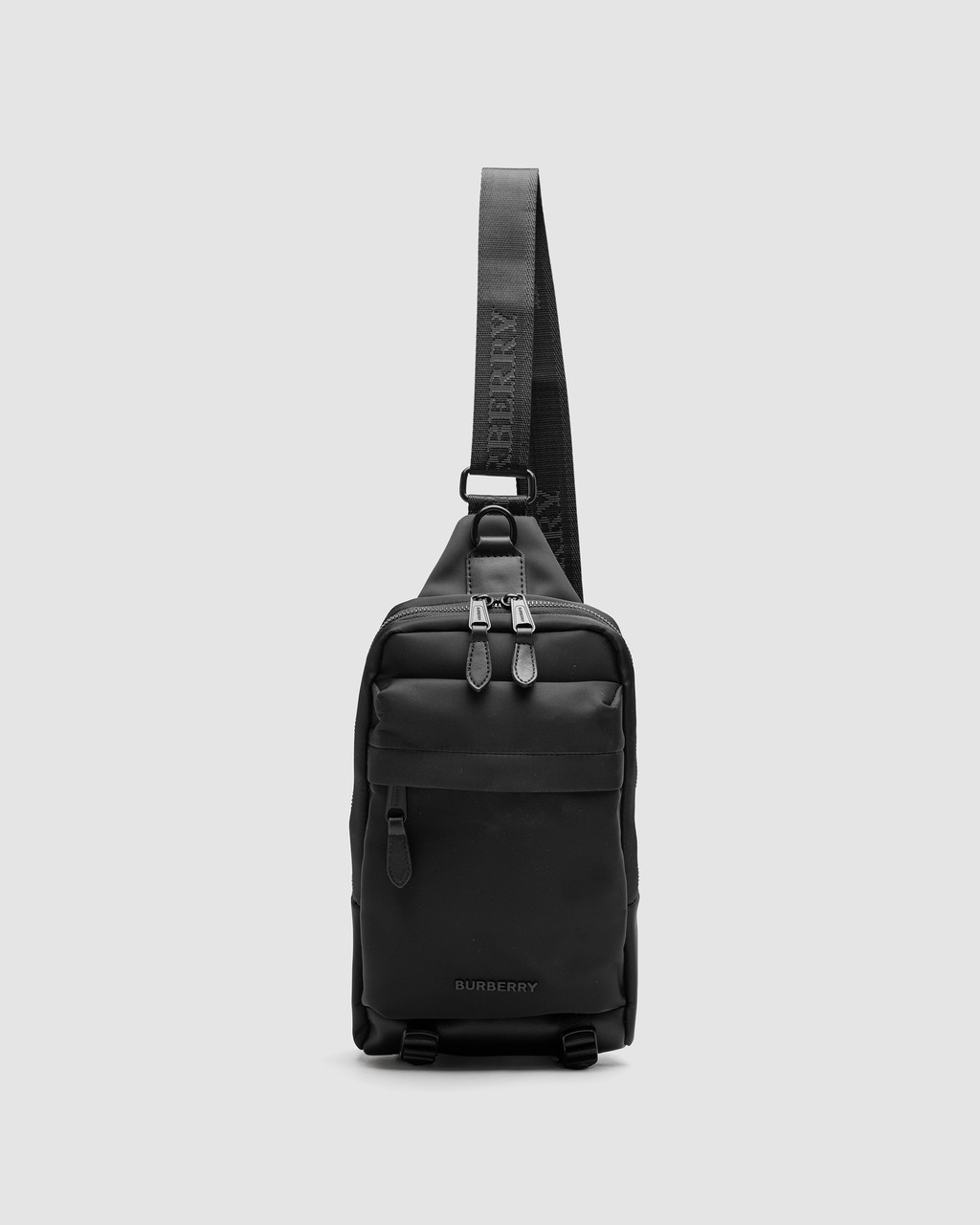 🦁 Burberry Black Nylon Crossbody Bag 17 х 27 х 5 см