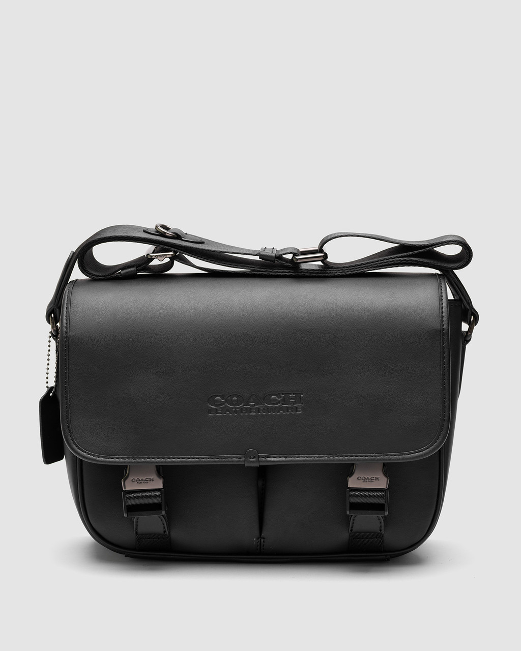 🦁 Coach Black League Hybrid Messenger Bag In Smooth Skin 28 х 23 х 9 см