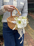 Корзина дитяча з натуральної лози з декором. Арт:2092, фото 4
