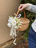 Корзина дитяча з натуральної лози з декором. Арт:2092, фото 3