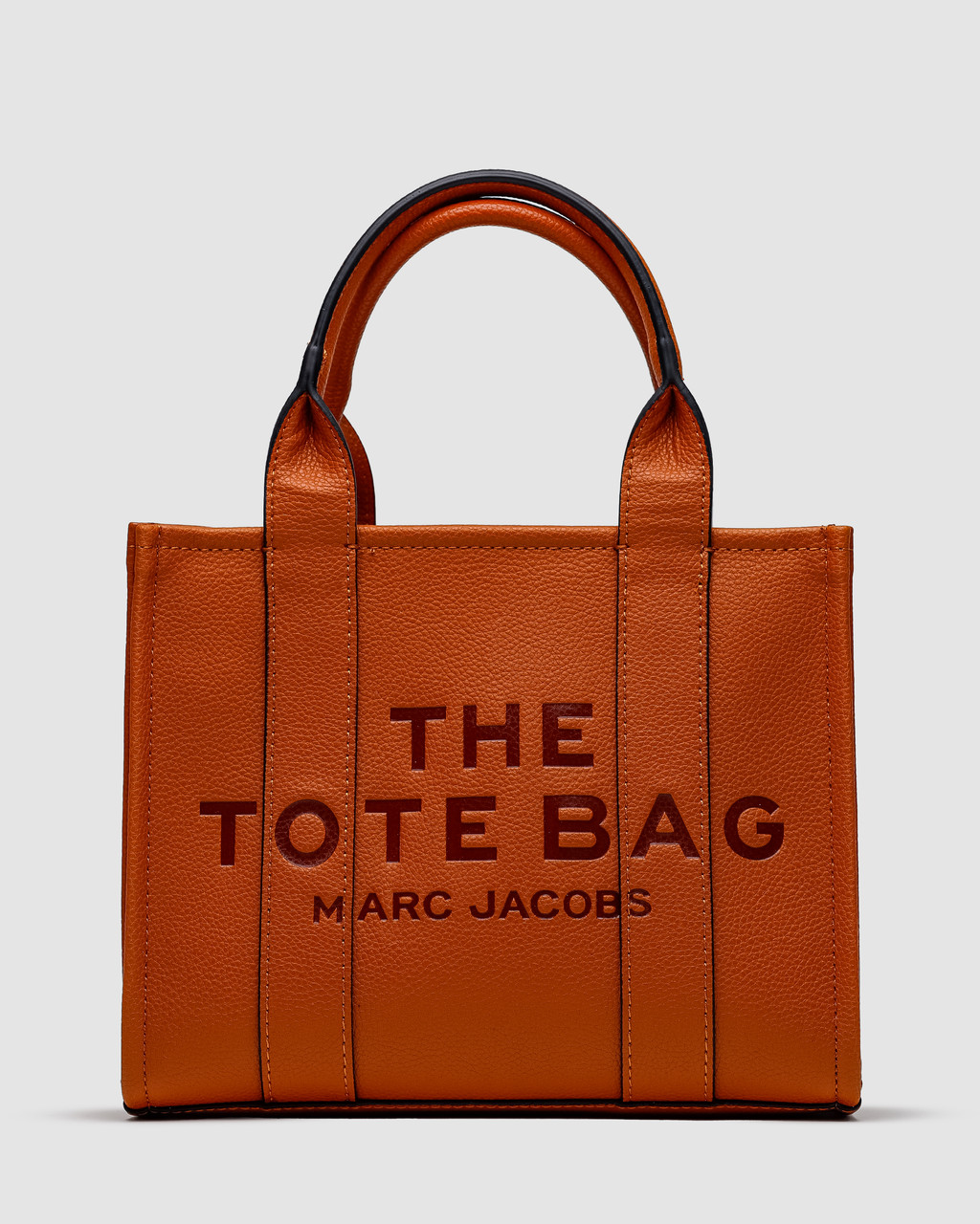 💎 Marc Jacobs The Leather Small Tote Bag Brown 25.5 x 21 x 7 см, фото 1