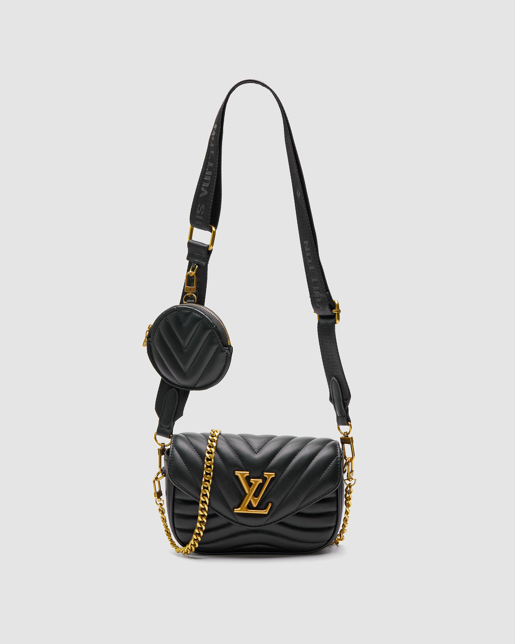 💎 Louis Vuitton New Wave Multi Pochette Bag Black/Gold